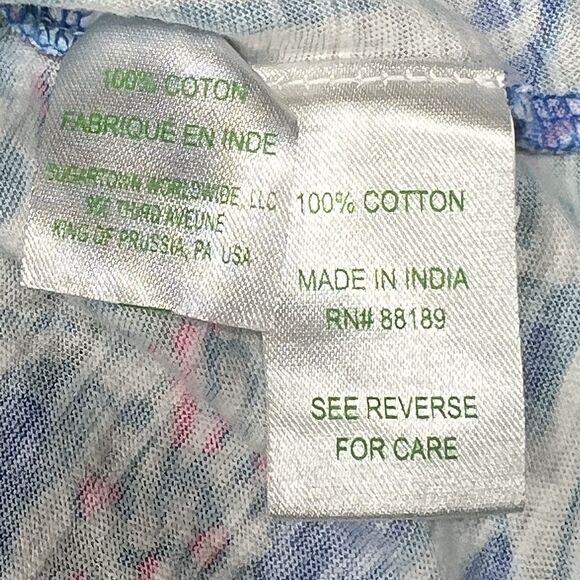 Lilly Pulitzer Tank Top Size Small Arya Bay Blue Into The Deep Pink Shell Print - Picture 10 of 13